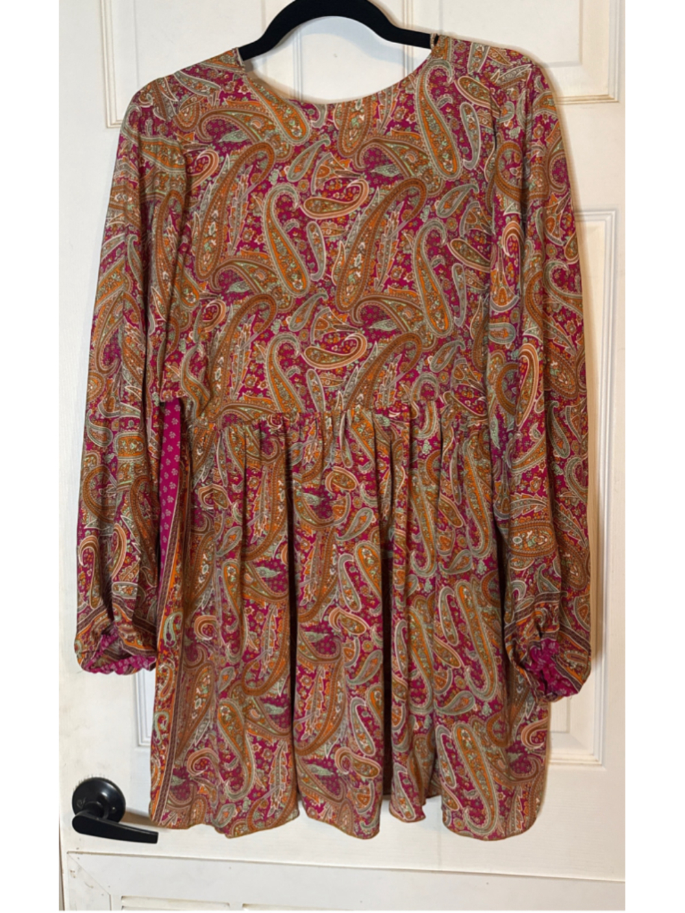 Kathmandu Imports Paisley Tunic, Pink and Orange - Picture 3 of 5